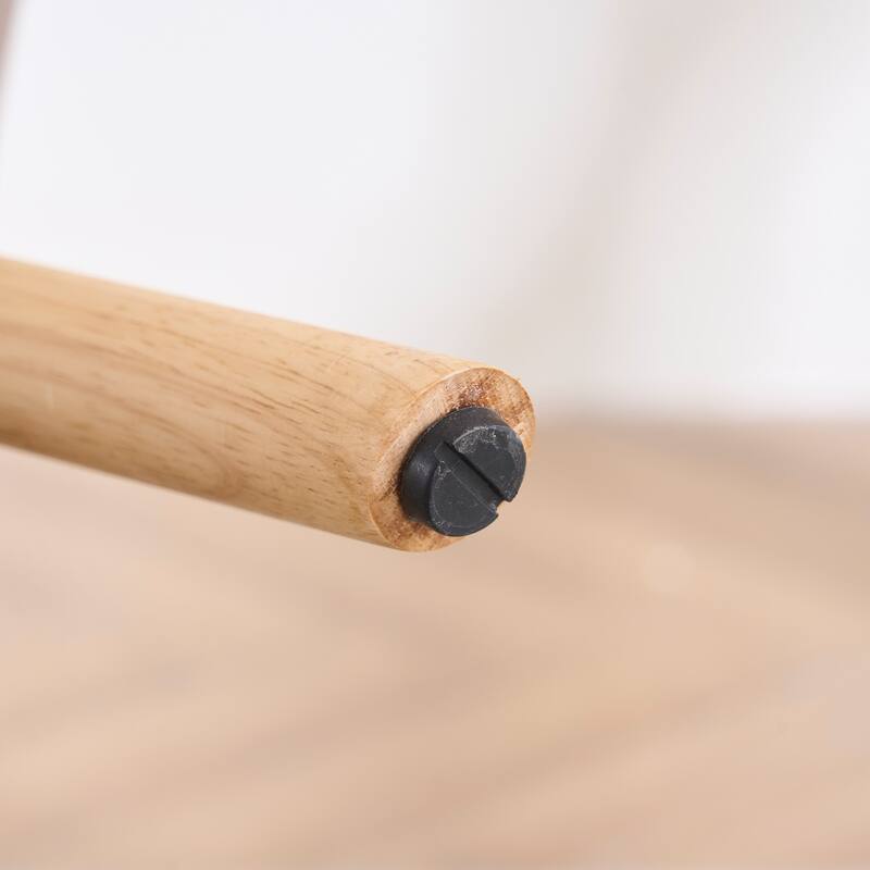 FERPIT Upholstered Wingback Accent Chair with Rubberwood Legs & Levelers