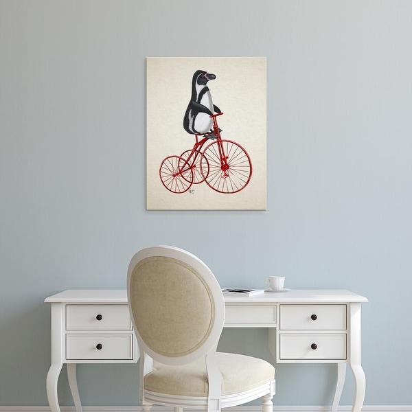 Easy Art Prints Fab Funky's 'Penguin on Bicycle' Premium Canvas Art