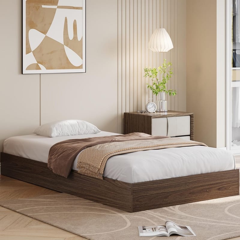 Modern Solid Wood Platform Bed Frame