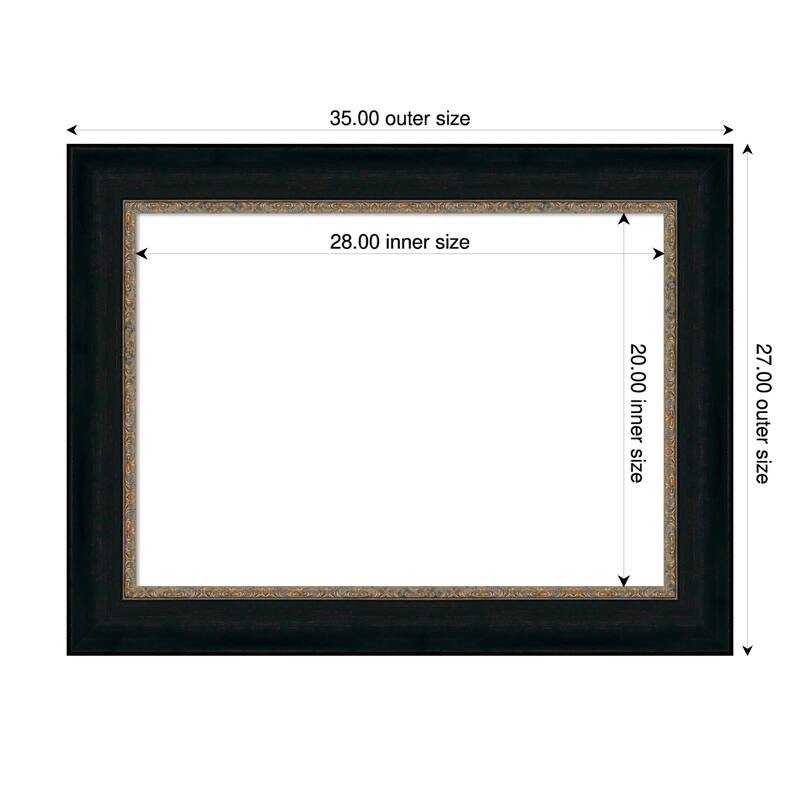 Amanti Art Paragon Bronze Framed Dry Erase Magnetic Board - 35 x 27 in