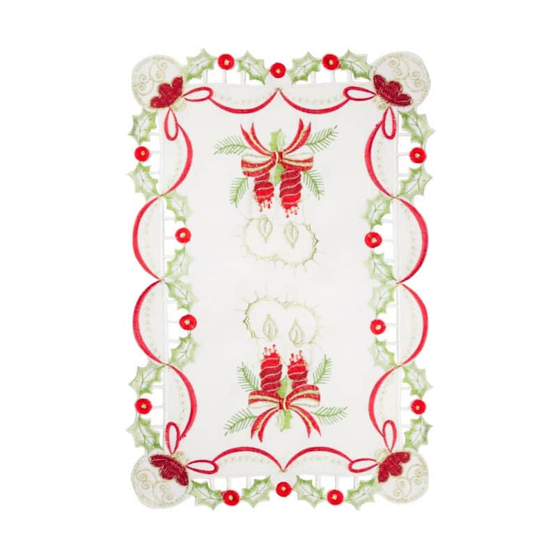 Set of 4 Holiday Collection Beige Fabric Table Placemats - Charming ...