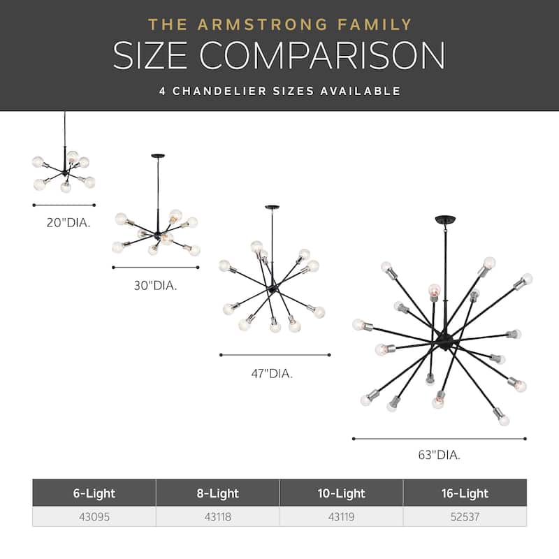 Kichler Lighting Armstrong 10-light Natural Brass Chandelier
