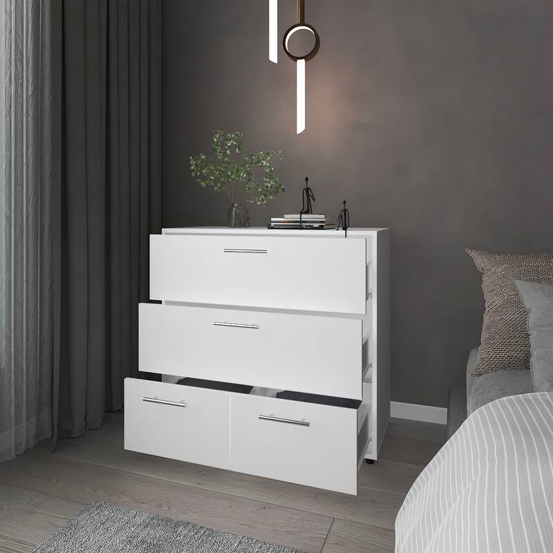 Oto Dresser with 4 Spacious Drawers, White