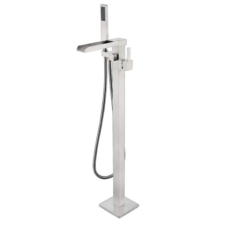 Cascata Free Standing Bathtub Filler/Faucet w/ Handheld Showerwand - N/A
