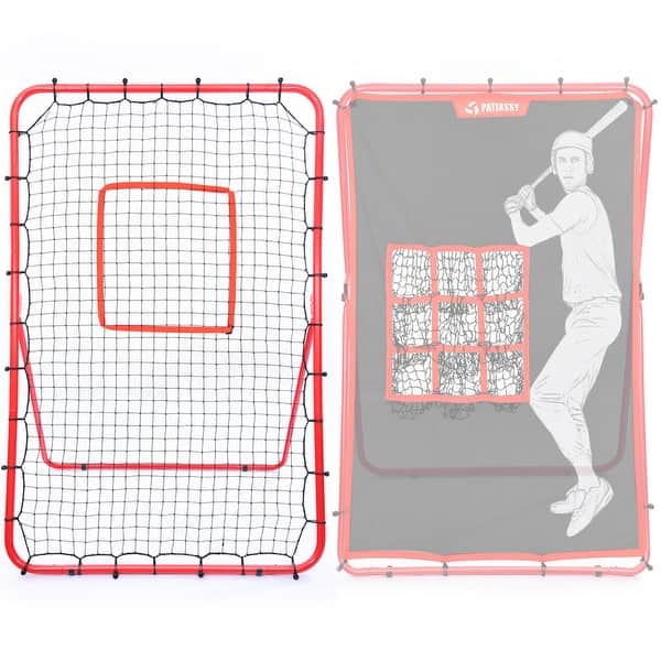 Baseball Pitching Target and Rebounder Net 2in1 Switch Hitter Pitch