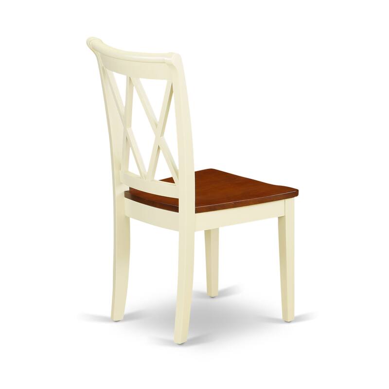 East West Furniture Dining Room Furniture Set- a Rectangle Kitchen Table and Dining Chairs, Buttermilk & Cherry (Pieces Option)