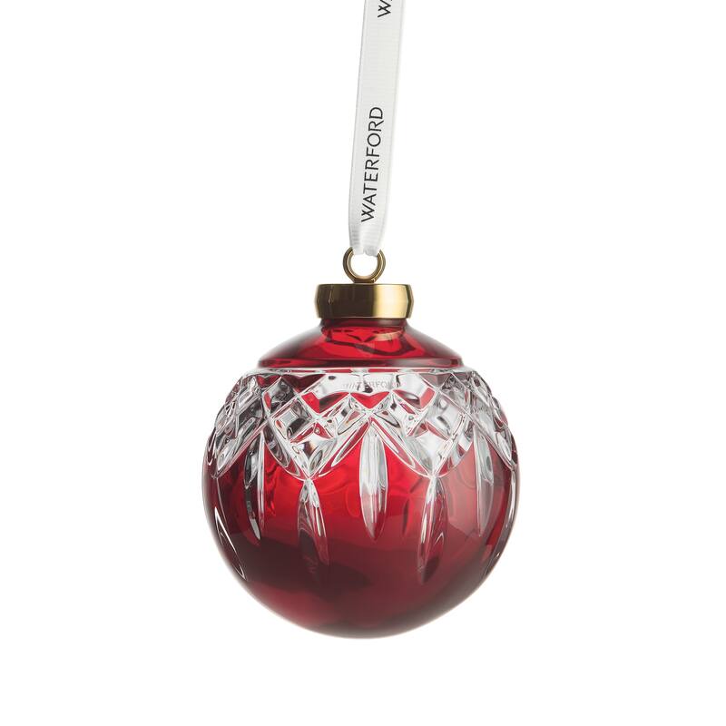 Waterford Lismore Bauble Ornament, Red