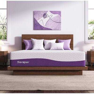 Sersper 12 Inch Full/Queen/King Memory Foam Mattress for Back Pain, Mattress in a Box, CertiPUR-US Certified, Medium Mattress