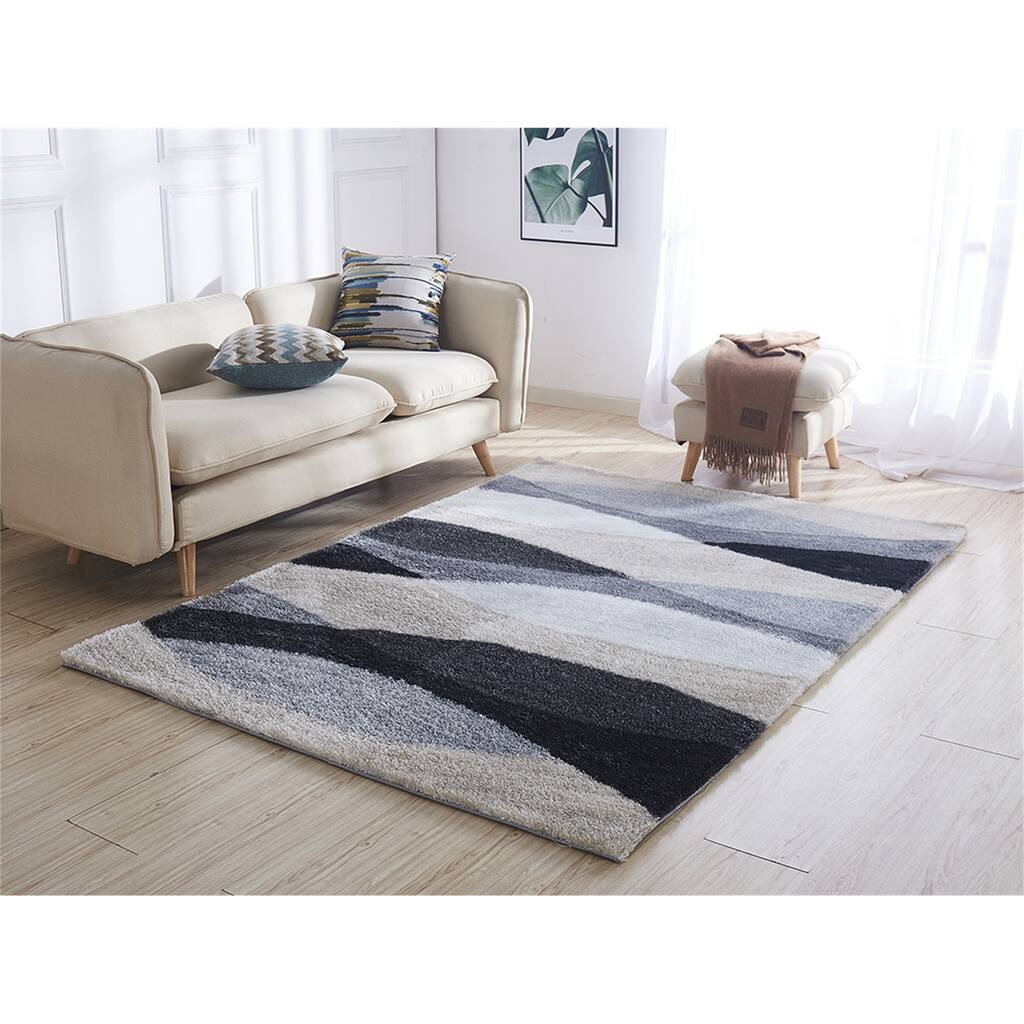 Clihome "Aria Collection" Soft Pile Hand Tufted Shag Area Rug