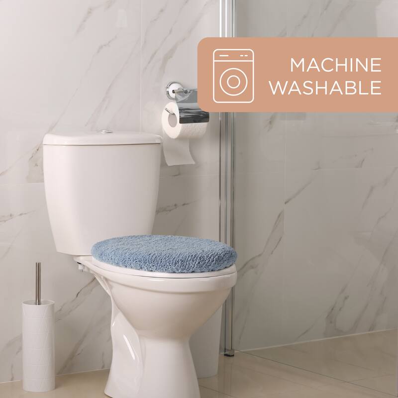 TOWN & COUNTRY EVERYDAY Ultra Plush Solid Tufted Toilet Lid Cover, Soft and Absorbent, Non-Slip Cover, Machine Washable