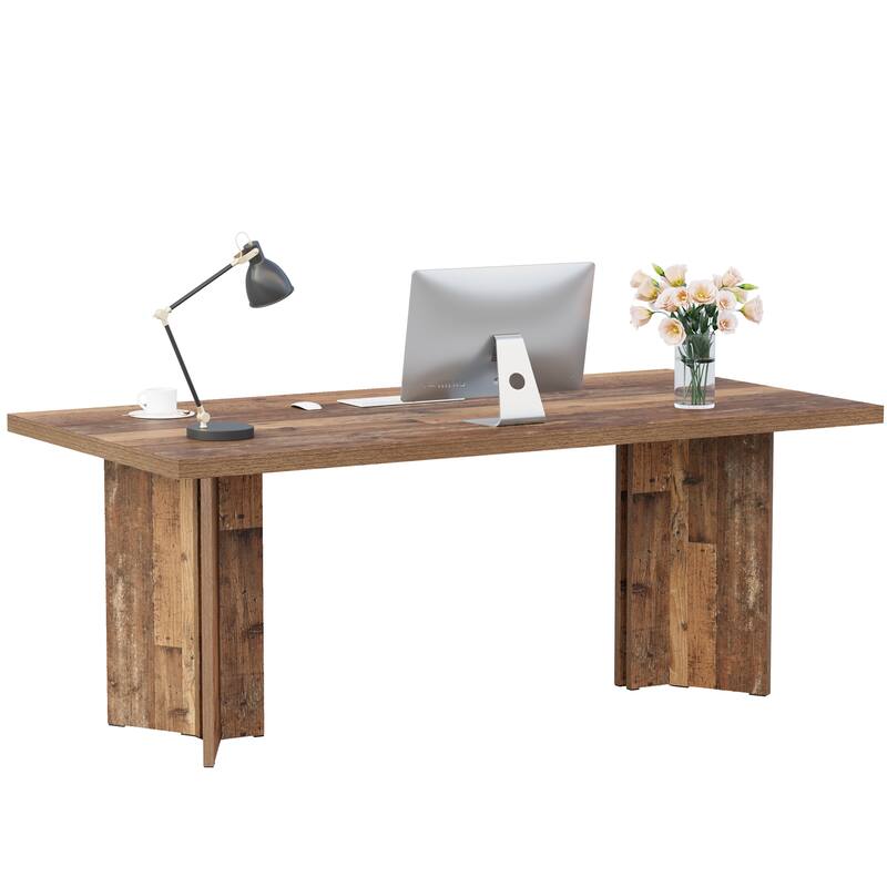63-Inch Modern Executive Desk Large Office Computer Desk Writing Table
