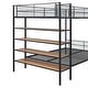 preview thumbnail 28 of 26, Twin Over Full Metal Bunk Bed with 5-Tier Shelves