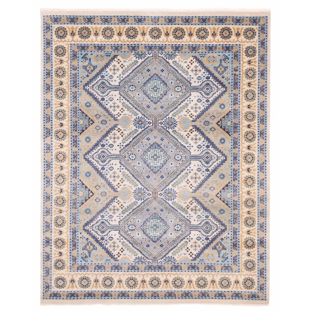 ECARPETGALLERY Hand-knotted Jules Serapi Ivory Wool Rug - 8'0 x 10'0
