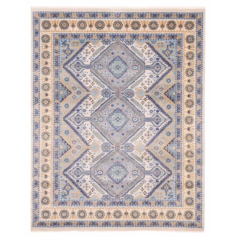 ECARPETGALLERY Hand-knotted Jules Serapi Ivory Wool Rug - 8'0 x 10'0