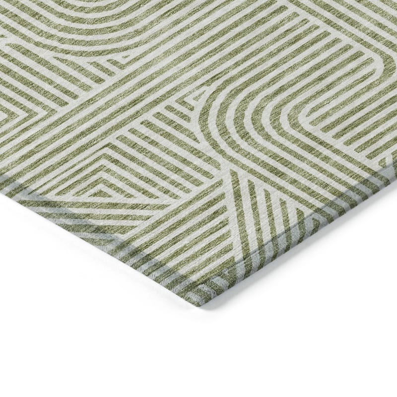 HomeRoots Abstract Transitional Rectangle Outdoor Rug