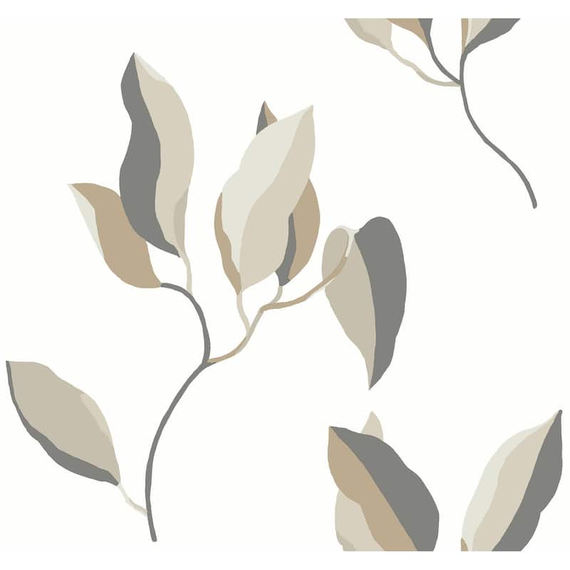 York Wallcoverings Brushwork Branches Neutral and Gold Wallpaper