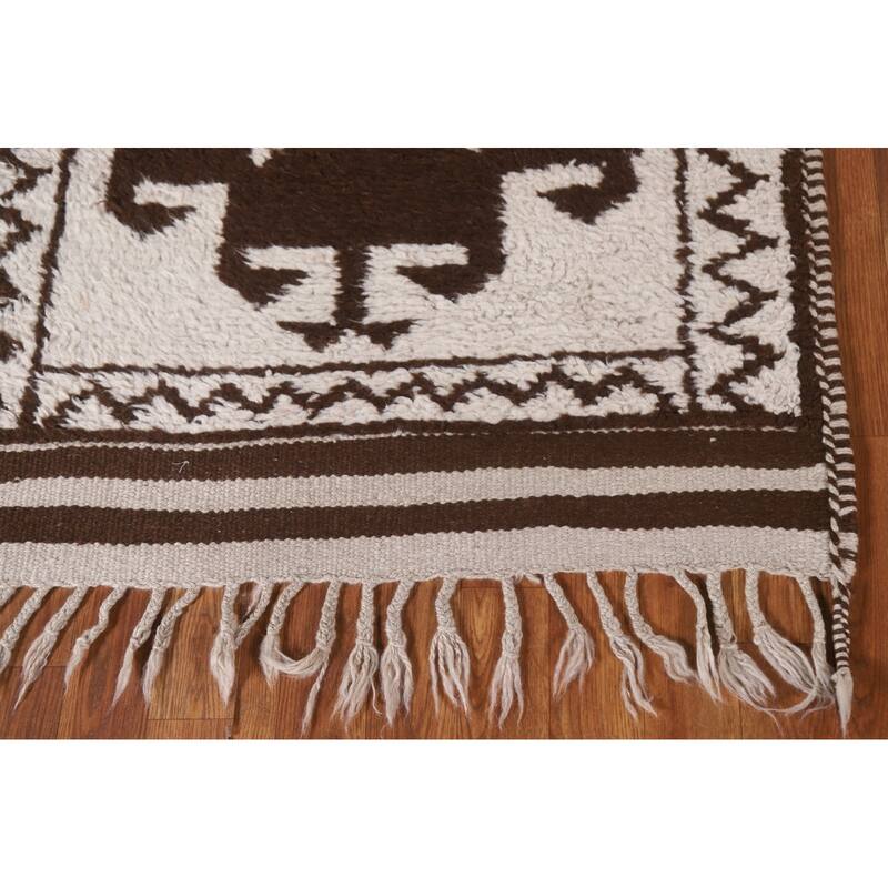 Anatolian Beige Turkish Runner Rug Handmade Wool Carpet - 3'2"x 10'9"
