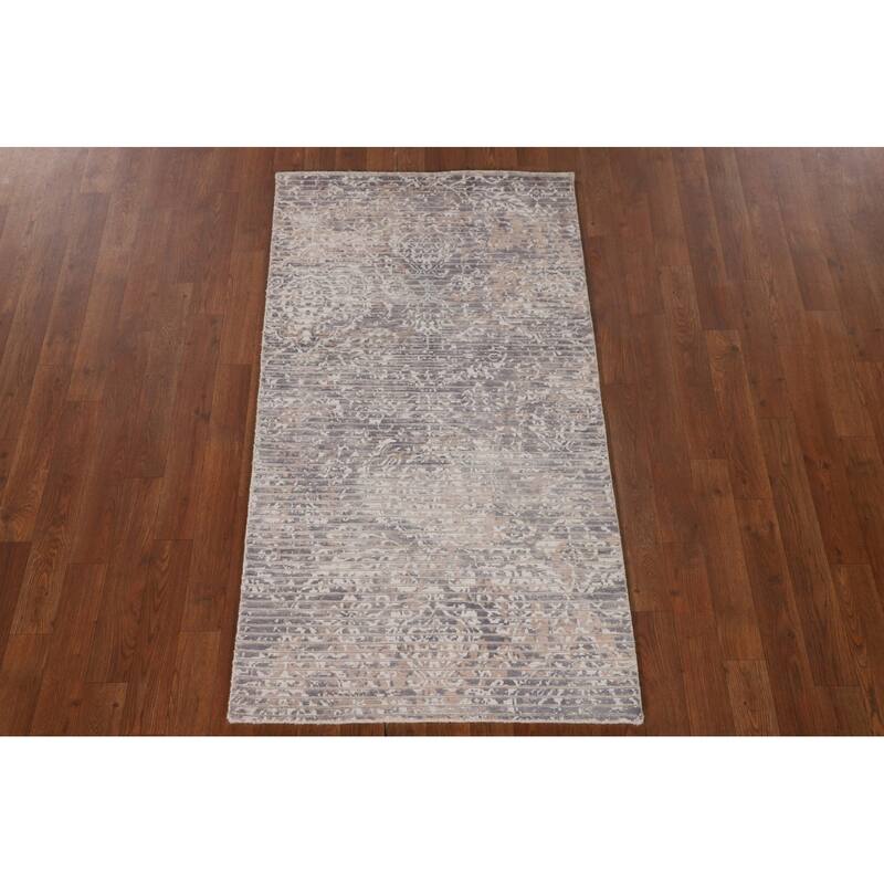 Modern / Abstract Accent Rug Handmade Wool Carpet - 2'7"x 4'9"
