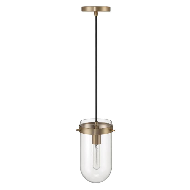 Atwood Glass and Metal Ceiling Light - 5.8"L x 5.8"W x 10.5"H - 5.8"L x 5.8"W x 10.5"H - Gold