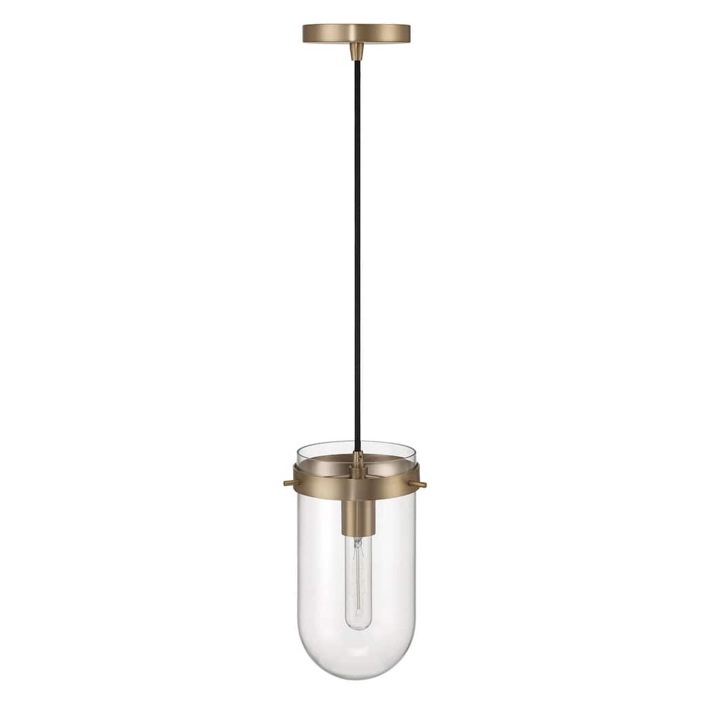 Atwood Glass and Metal Ceiling Light - 5.8"L x 5.8"W x 10.5"H