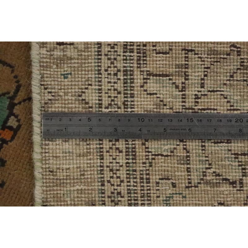 Hand Knotted Oriental 100% Wool Carpet Traditional Floral Oranges & Rust Tabriz Area Rug - 12' 9'' X 9' 7''
