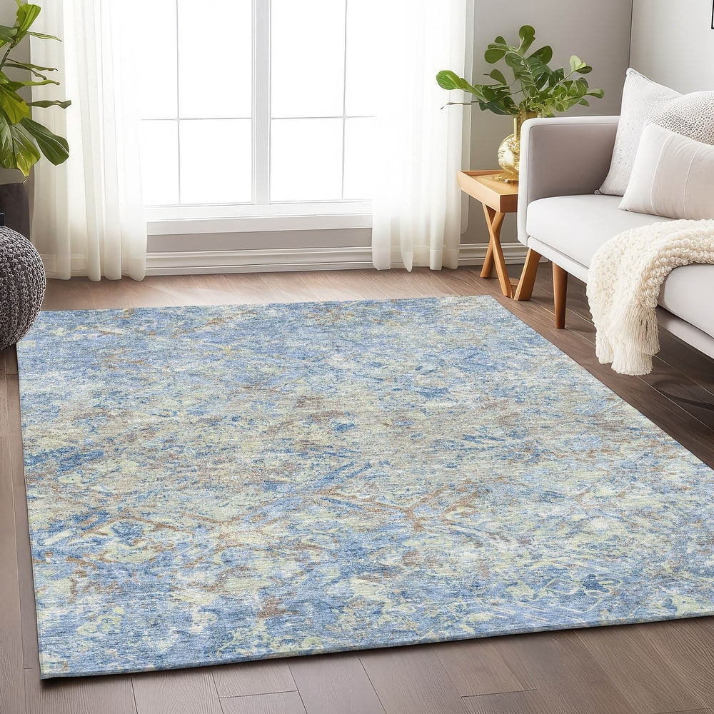 Premium Washable Super Soft Trellis Distressed Mayfield Rug