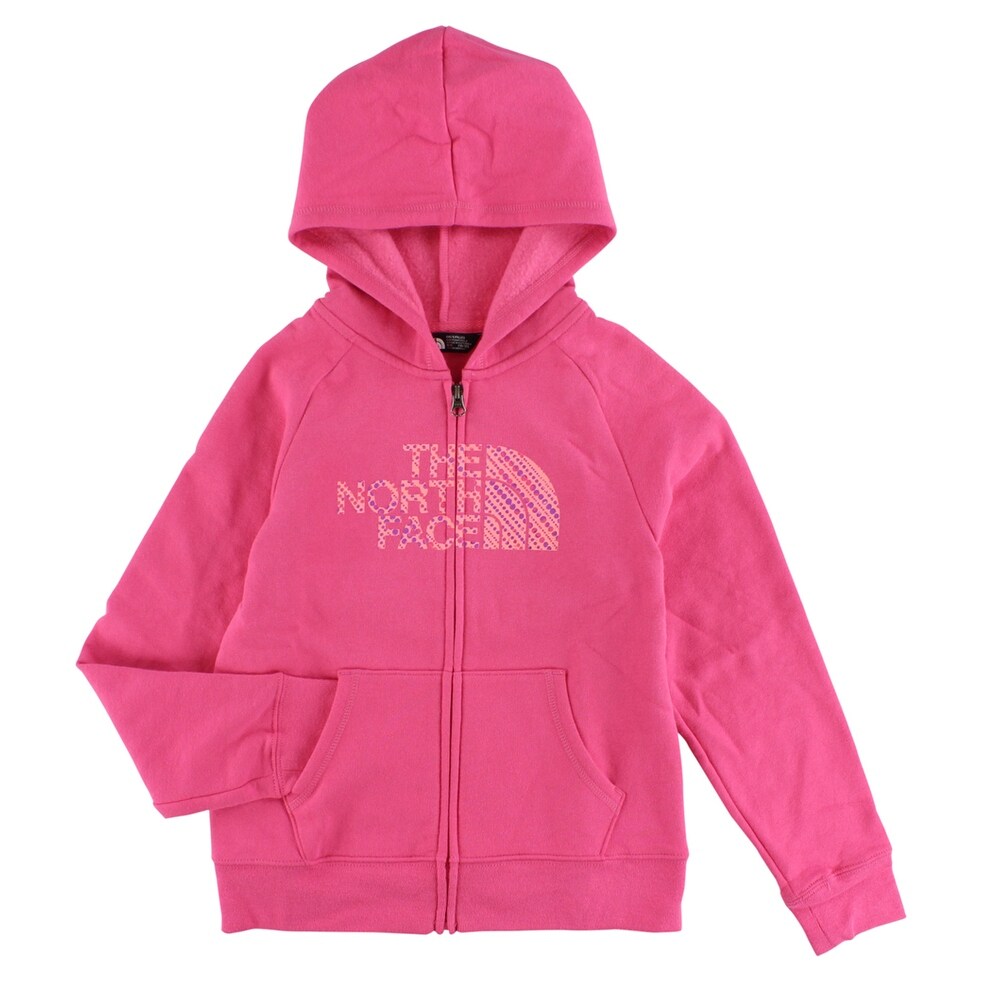 light pink north face hoodie