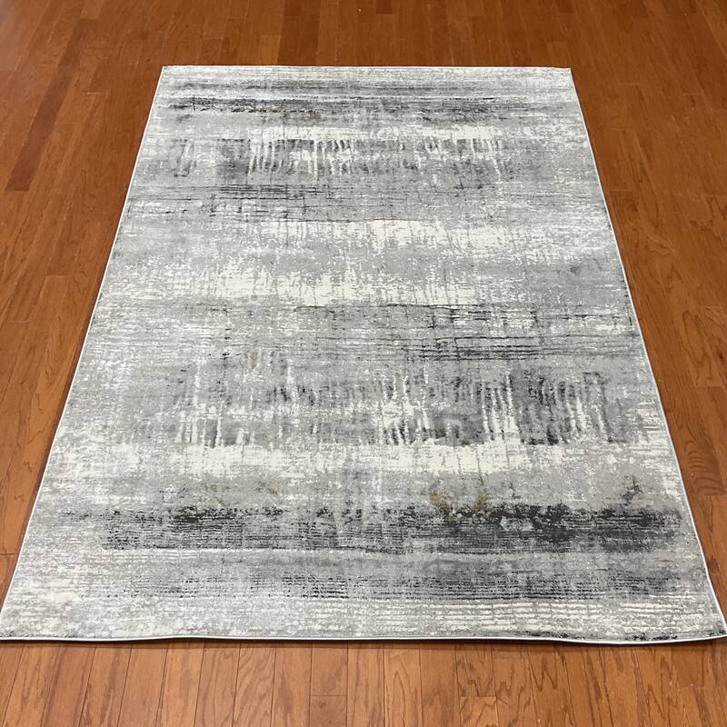 HERAT ORIENTAL Turkish Modern Erased Design Wool & Silk Rug - 5'3" x 7'7"