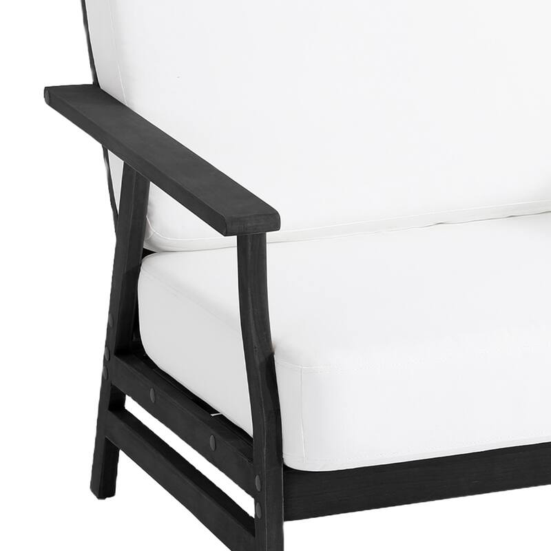 Outdoor 2 Set Teak Wood Club Chairs Set with Cushion