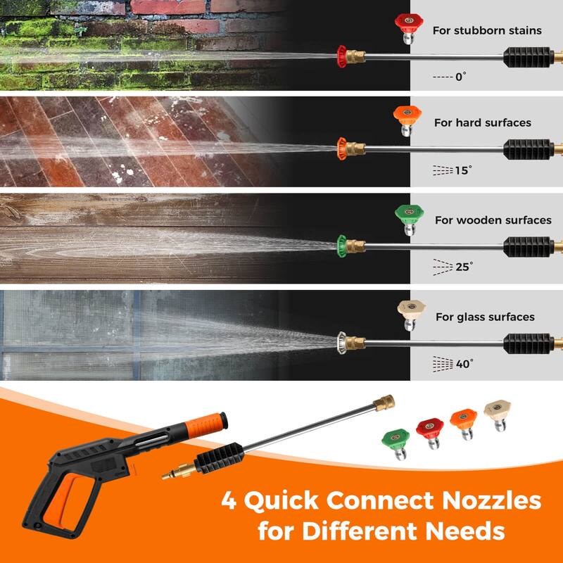 Ironmax Electric Pressure Washer with 4 Nozzles & Soap Bottle Lockable - See Details