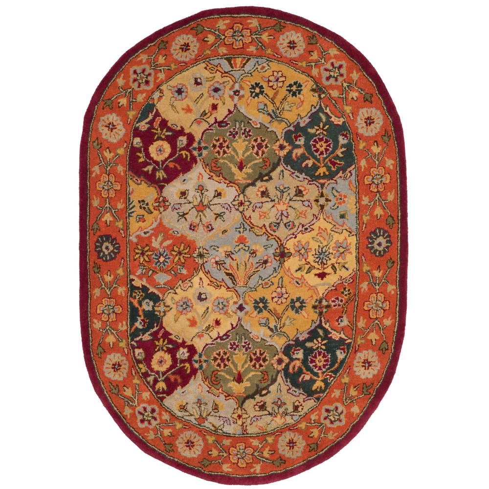 SAFAVIEH Handmade Heritage Square Knot Traditional Oriental Wool Rug