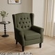 preview thumbnail 34 of 76, Button-Tufted Accent Chair Wingback Armchair - 38"H