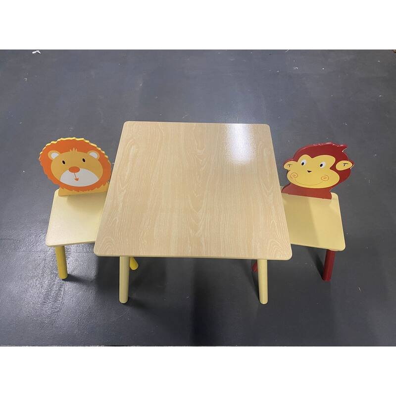 Kids Table and 2 Chairs Set, 3 Pieces Toddler Table and Chair Set