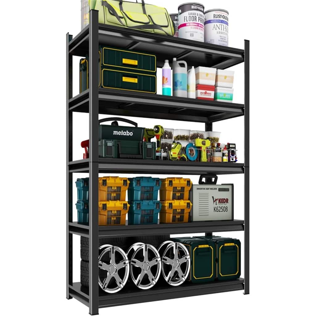 Adjustable 5 Tier Metal Shelving Utility Shelf