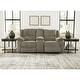 preview thumbnail 6 of 6, Draycoll Contemporary Double Reclining Loveseat w/Console, Pewter - Medium