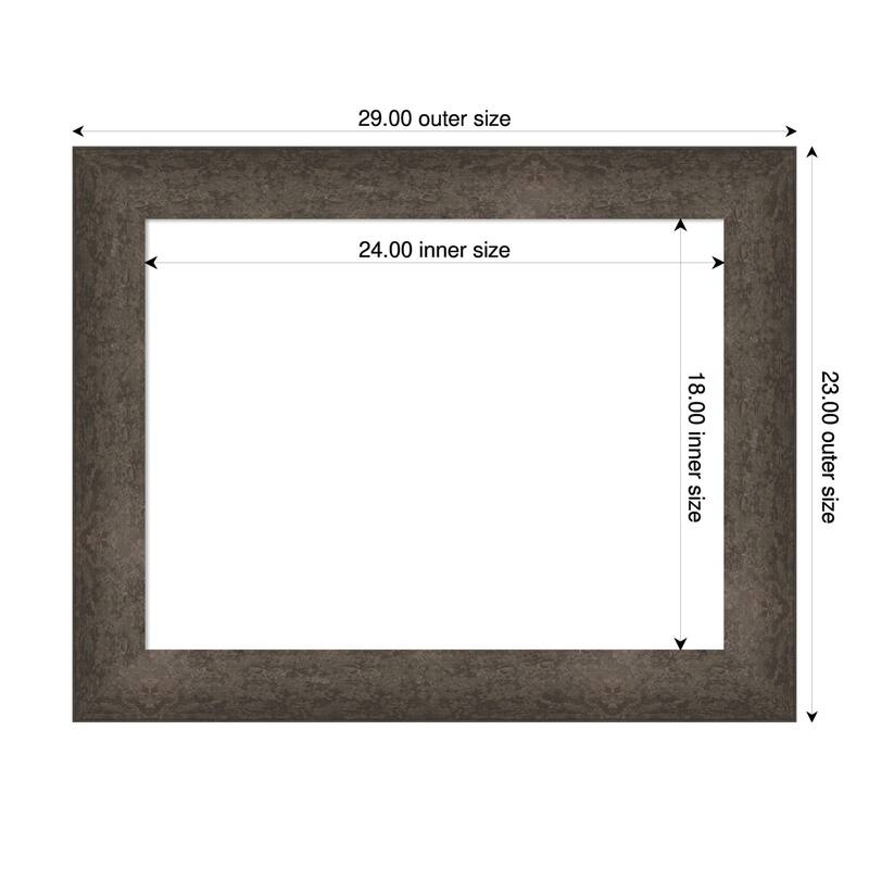 Amanti Art Dappled Light Bronze Framed Dry Erase Magnetic Board - 29 x 23 in