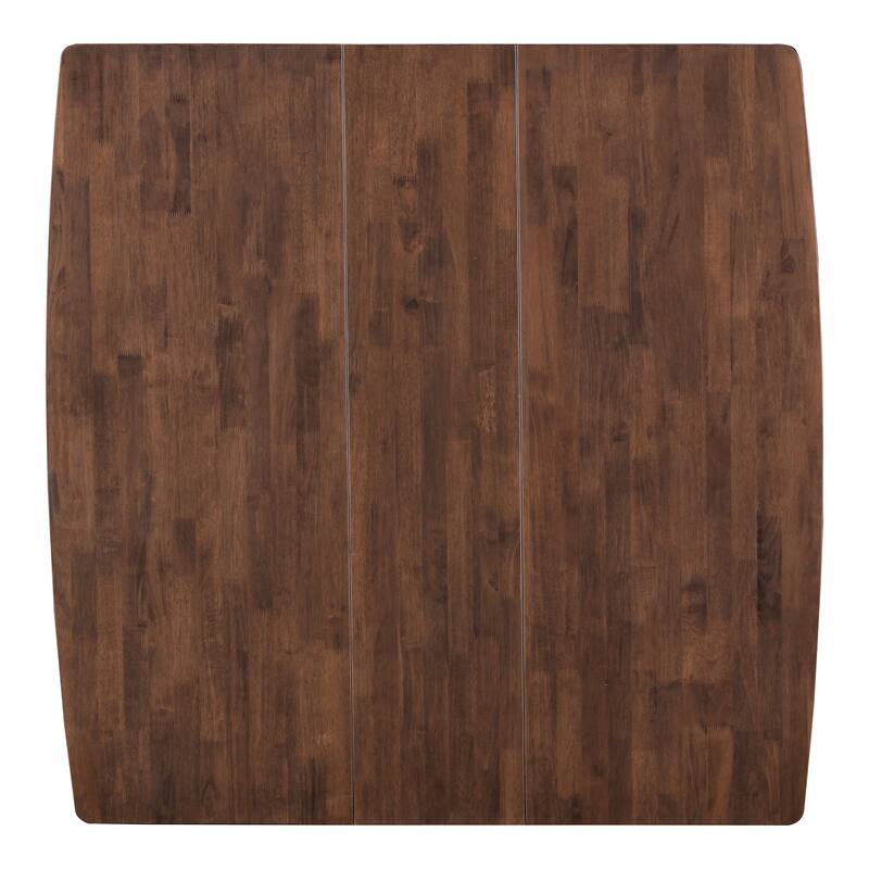 Furniture of America Abigail III Mid-Century Modern 5-Piece Walnut 53-inch 1-Leaf Extendable Counter Height Dining Set