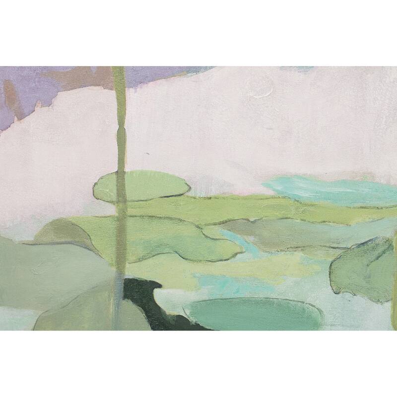 NADAAL STUDIOS Jorlan Framed Wall Art, Mixed-Media Canvas, Landscape, Solid Pine Frame, Multicolor