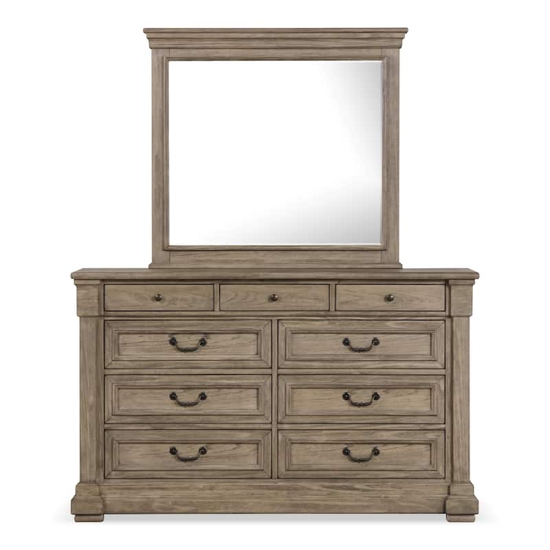 Furniture of America Wacine 4-Piece Weathered Grey Wood Panel Bedroom Set