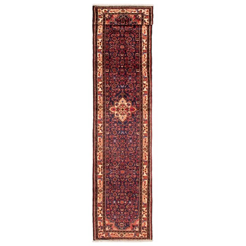 ECARPETGALLERY Hand-knotted Andelz Navy Wool Rug - 2'10 x 13'0 - Dark Navy - 2'10 x 13'0