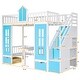 preview thumbnail 4 of 7, Twin Over Twin Bunk Bed with Convertible Table, Drawers, and Storage, Safe Design