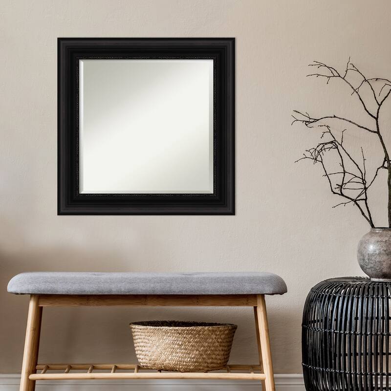 Beveled Wall Mirror - Parlor Black Frame