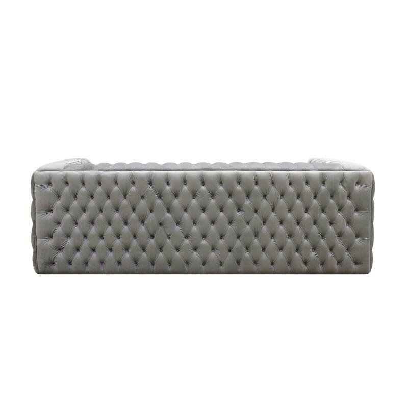 Pasargad Home Vicenza Velvet Tufted Sofa - L89.37"XD36.22"XH30"