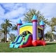 preview thumbnail 1 of 8, HeroKiddo Jelly Bean Castle Commercial Grade Bounce House & Water Slide Combo with Air Blower, Lightweight, Kids Outdoor Fun Kids - Pool / Air Blower Included