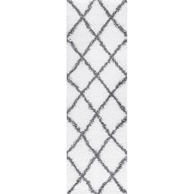 Sohni Shag Farmhouse Diamond Indoor Area Rug