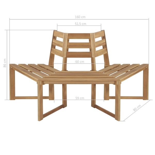 Garden corner bench 59 outlet solid acacia wood