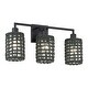 preview thumbnail 5 of 14, Livex Lighting 3-light Black Finish Vanity Sconce, 14043-04 - 23" W x 11" H x 6.5" EXT
