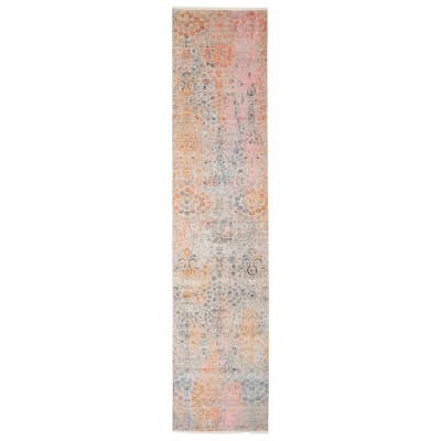 ECARPETGALLERY Hand-knotted Heritage Grey Silk, Wool Rug - 2' 8" x 11' 11"