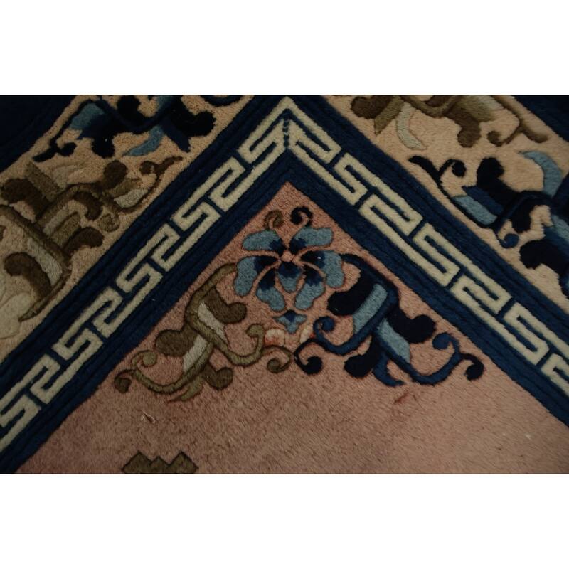 Hand Knotted Oriental 100% Wool Carpet Traditional Floral Pink Art Deco Area Rug - 6' 1'' X 3' 1''