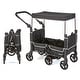 preview thumbnail 1 of 3, Kolcraft Cloud 360 Stroller Wagon - Black